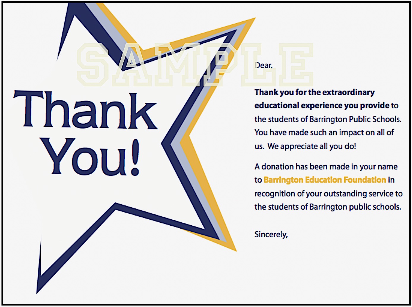 Recipient survey barrington education foundation